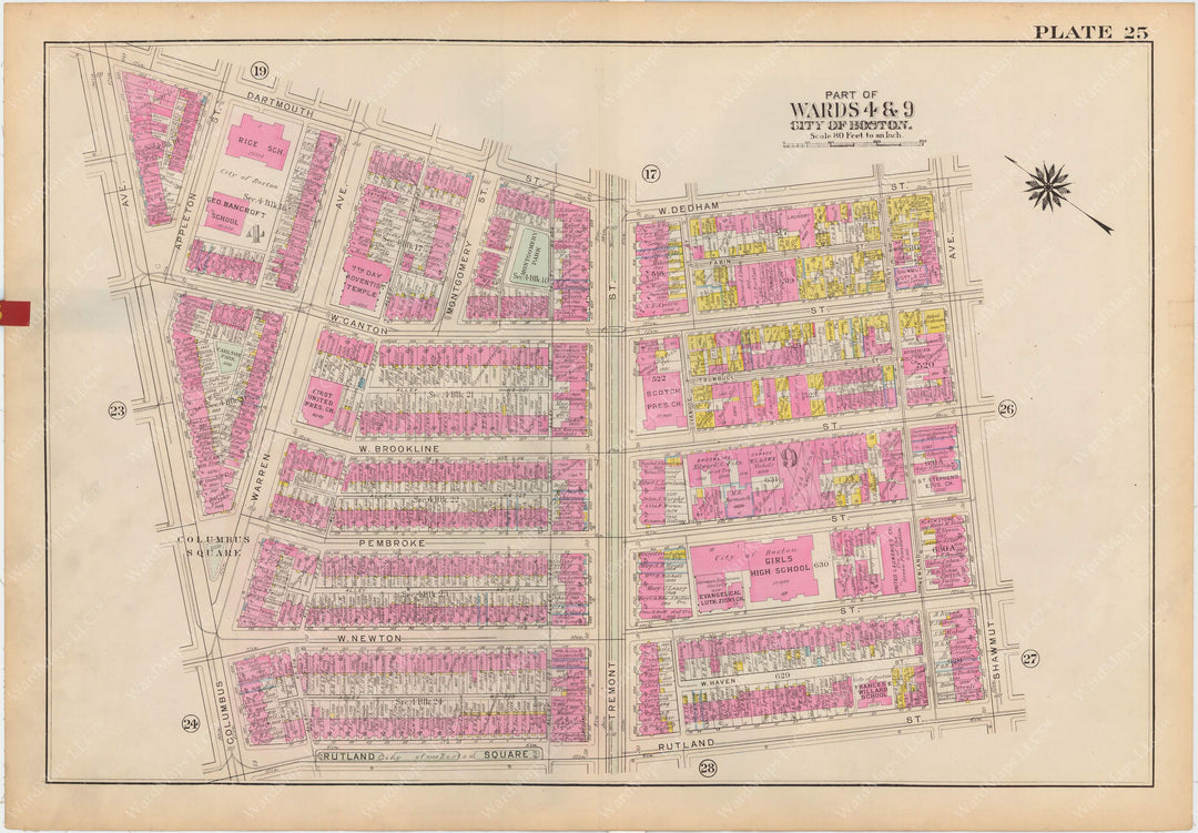 Boston, Massachusetts 1928 Plate 025