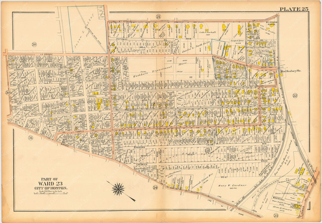 West Roxbury, Massachusetts 1914 Plate 025