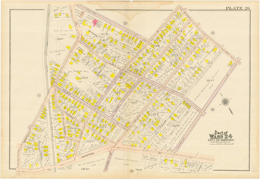 Dorchester, Massachusetts 1910 Plate 026