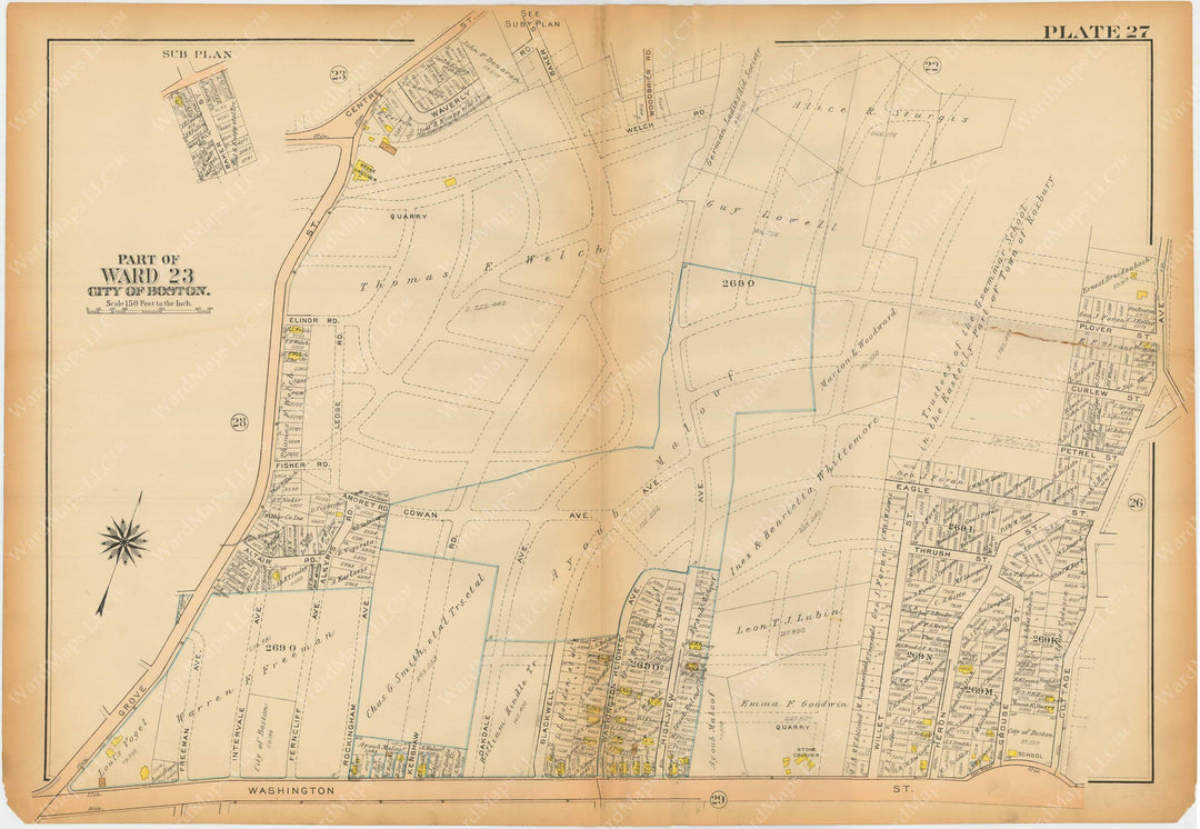 West Roxbury, Massachusetts 1924 Plate 027