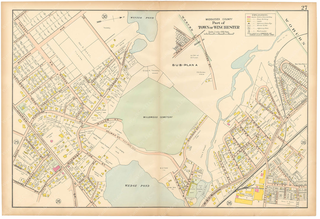 Middlesex County, Massachusetts 1906 Vol. 2: Plate 027 Winchester