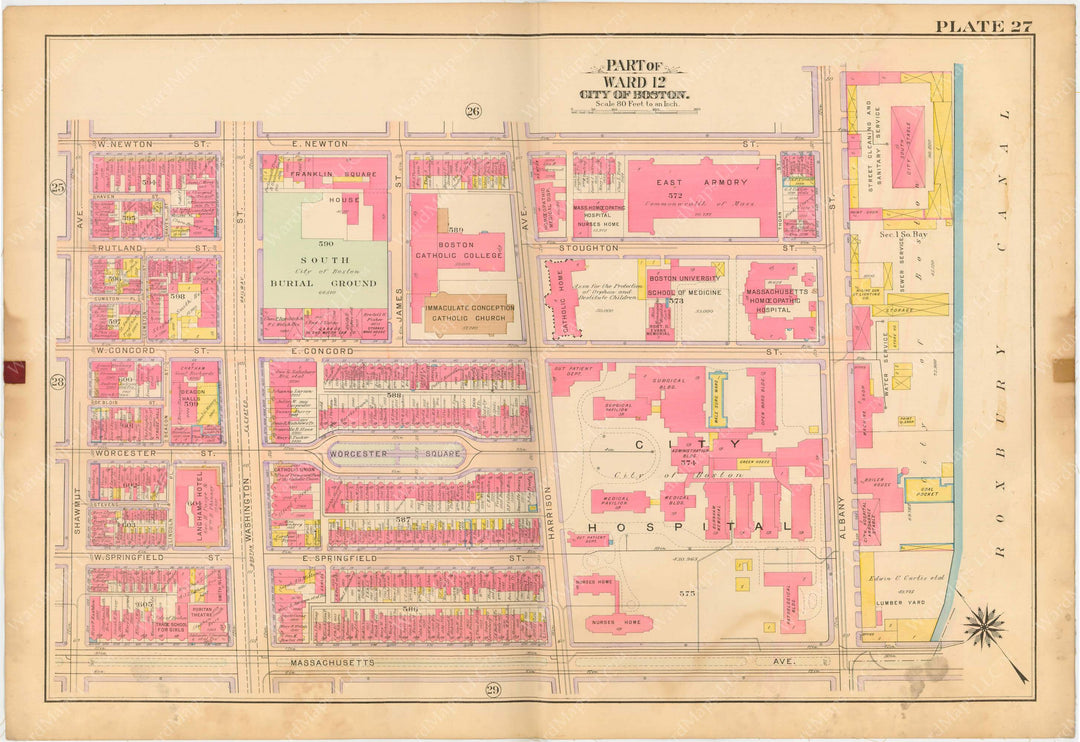 Boston, Massachusetts 1912 Plate 027