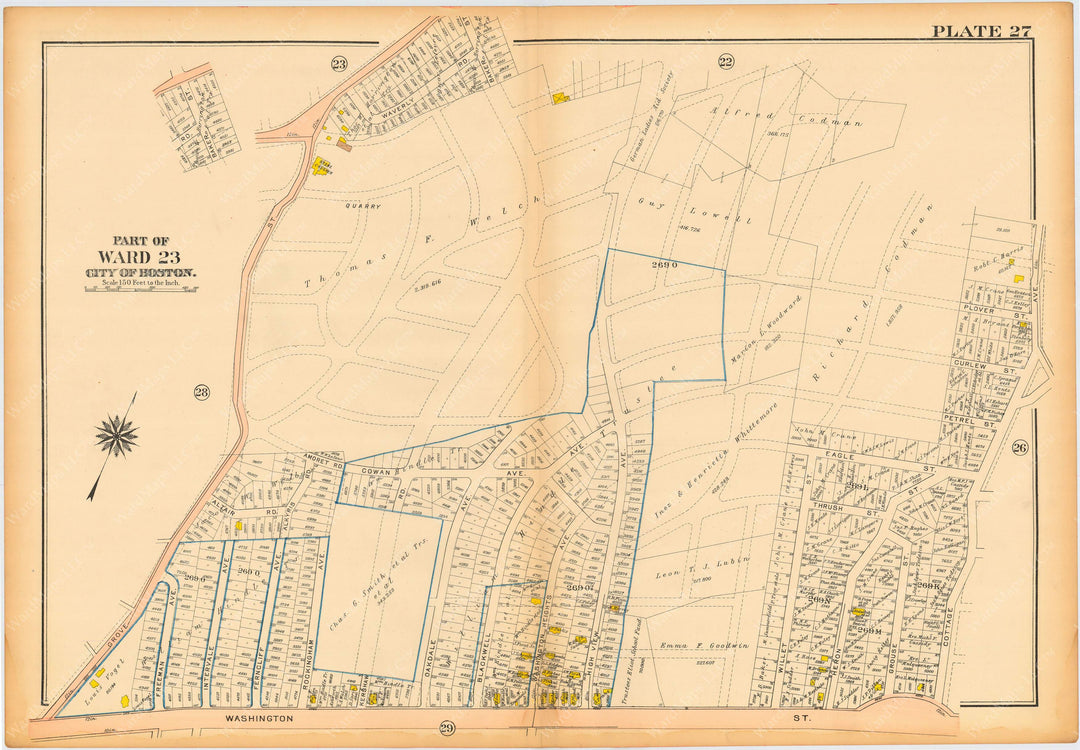 West Roxbury, Massachusetts 1914 Plate 027