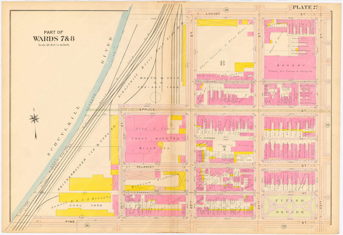 Philadelphia, Pennsylvania 1908, 5th, 7th, and 8th Wards: Plate 027 ...