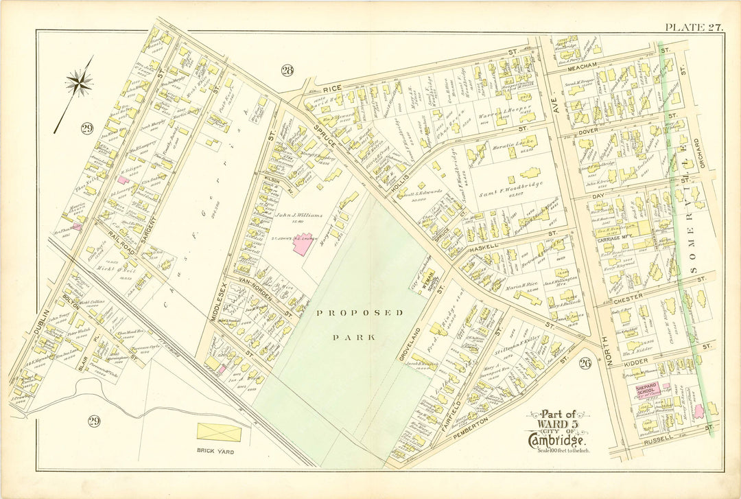 Cambridge, Massachusetts 1894 Plate 027