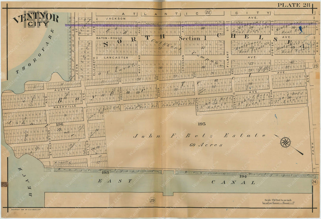 Ventnor City, New Jersey 1914 Plate 028