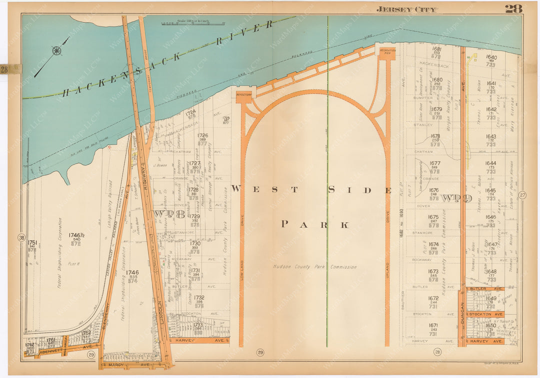 Jersey City, New Jersey 1928 Plate 028