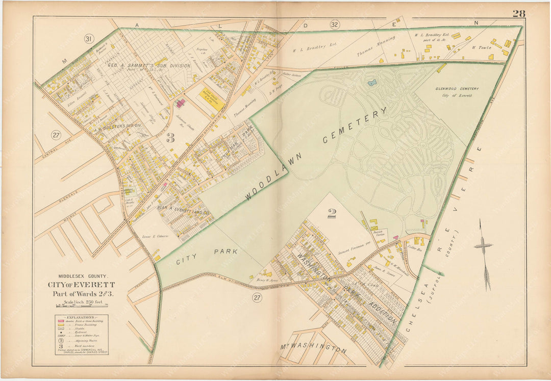 Middlesex County, Massachusetts 1900 Vol. 1: Plate 028 Everett