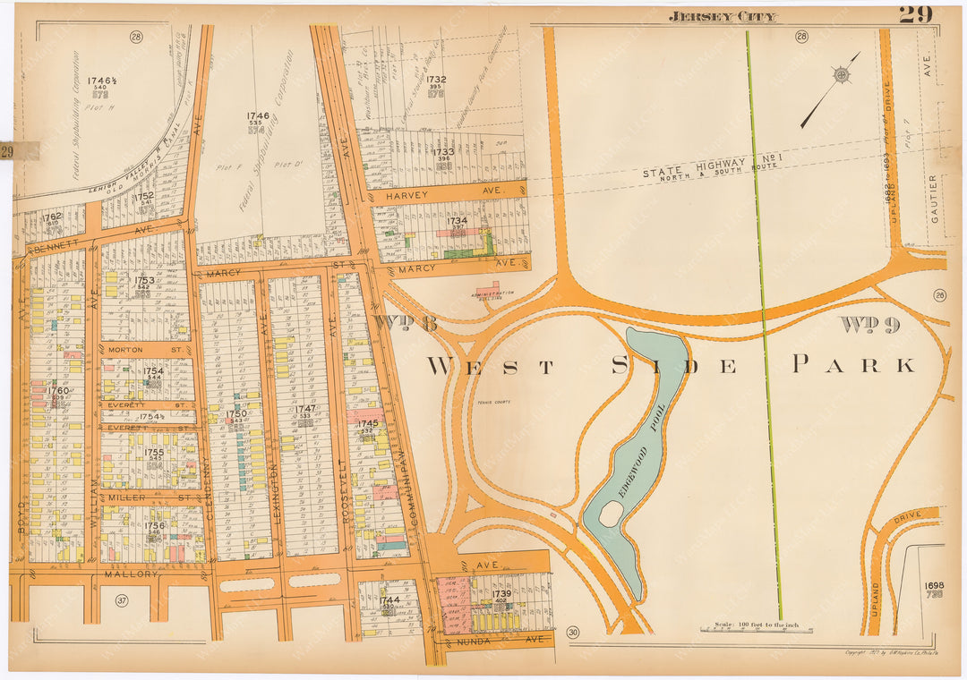 Jersey City, New Jersey 1928 Plate 029