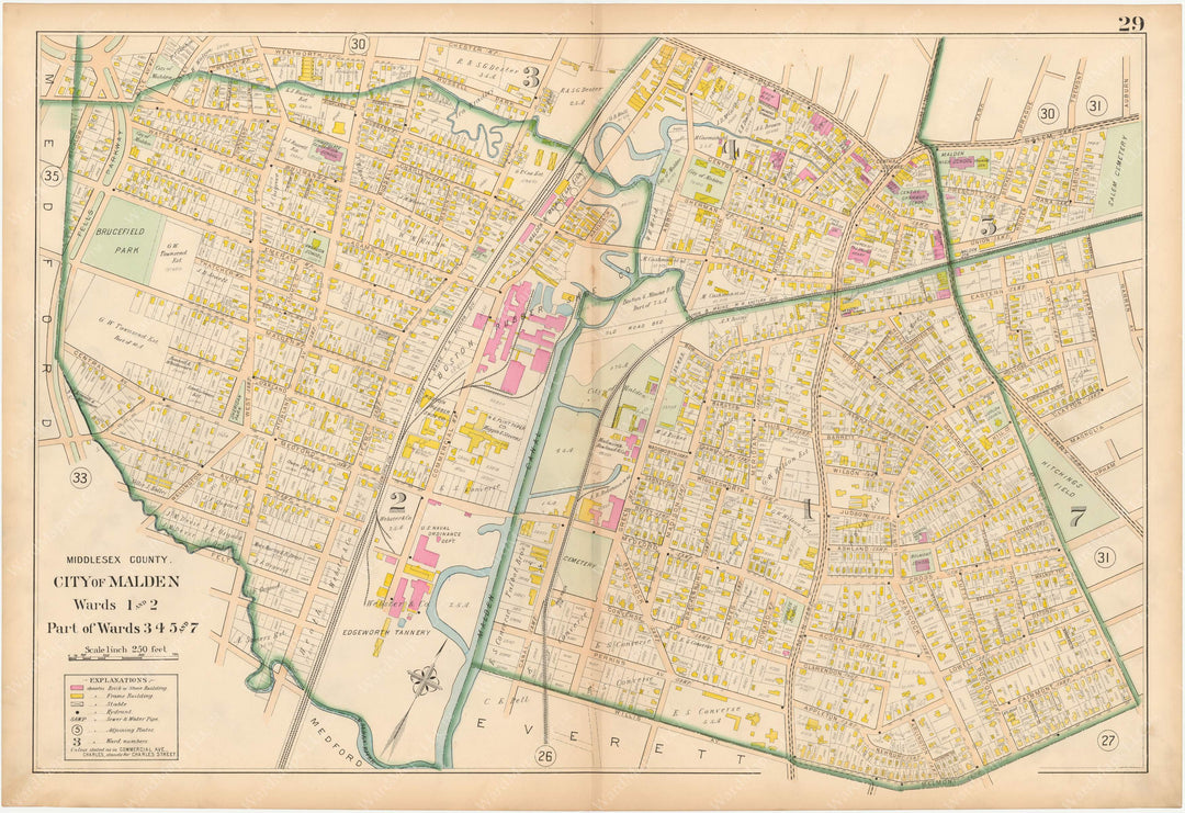 Middlesex County, Massachusetts 1900 Vol. 1: Plate 029 Malden