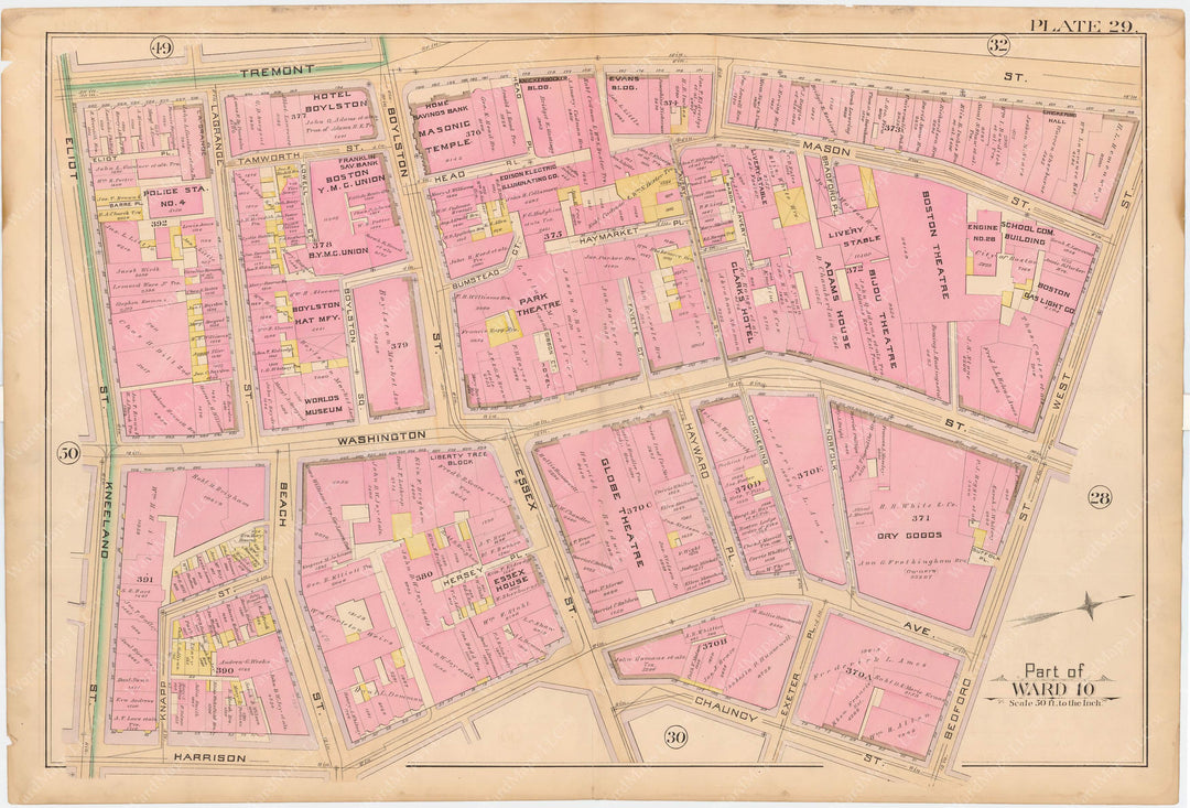 Boston, Massachusetts 1888 Vol. 1 Plate 029