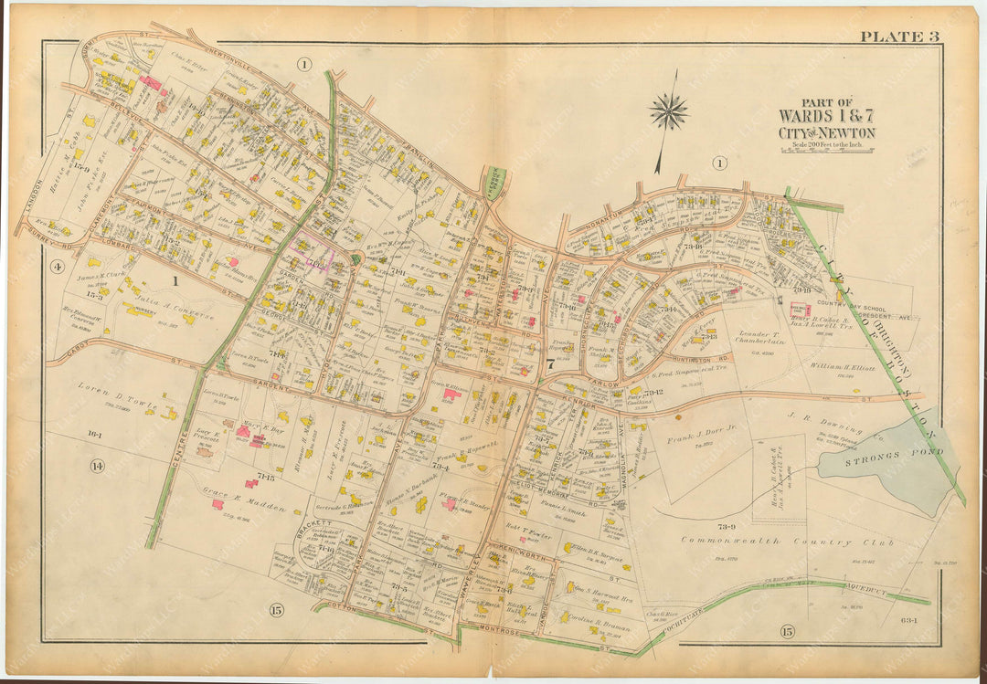 Newton, Massachusetts 1917 Plate 003