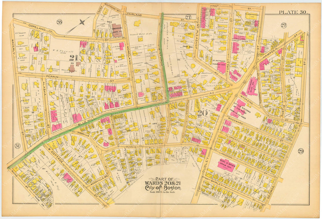 Boston and Roxbury, Massachusetts 1890 Plate 030