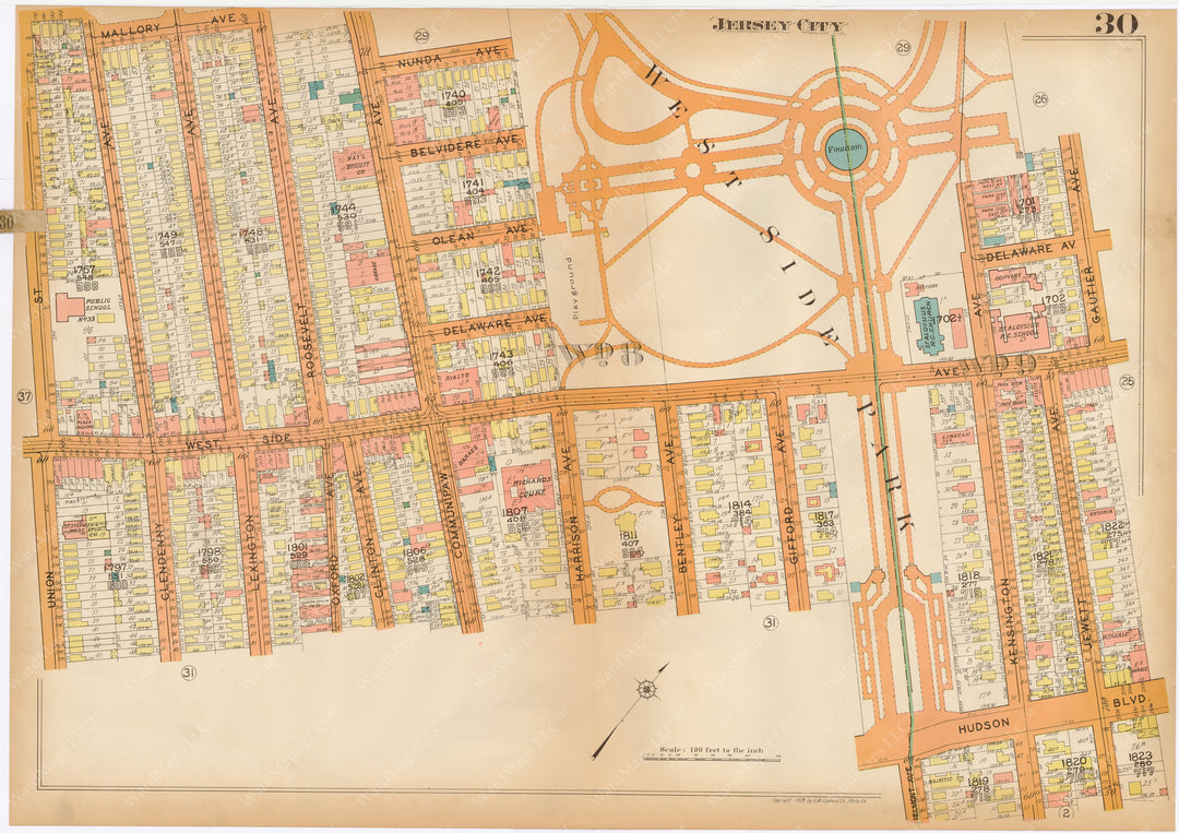 Jersey City, New Jersey 1928 Plate 030