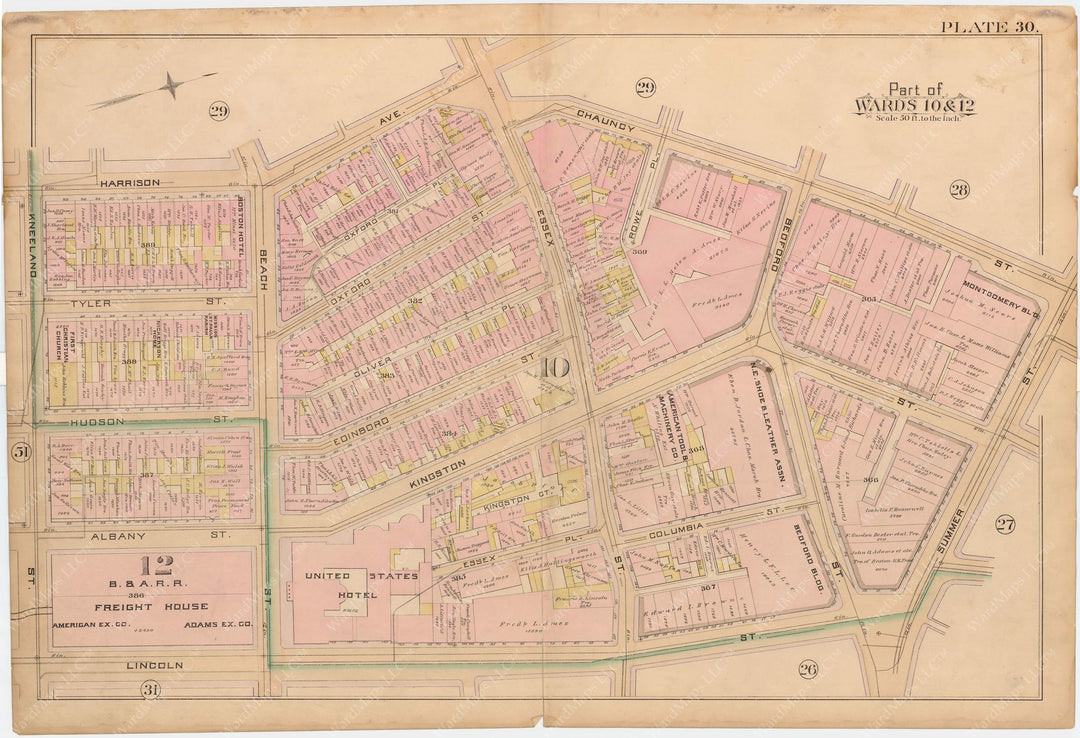 Boston, Massachusetts 1888 Vol. 1 Plate 030