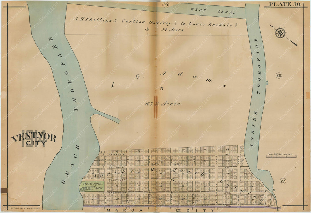 Ventnor City, New Jersey 1914 Plate 030