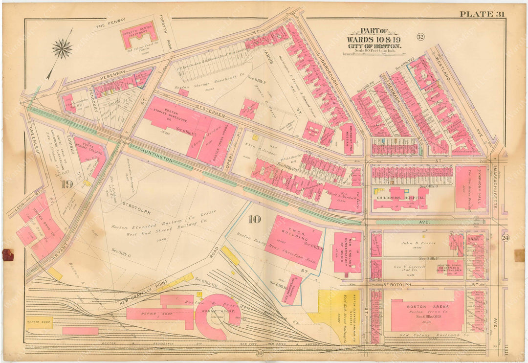 Boston, Massachusetts 1912 Plate 031