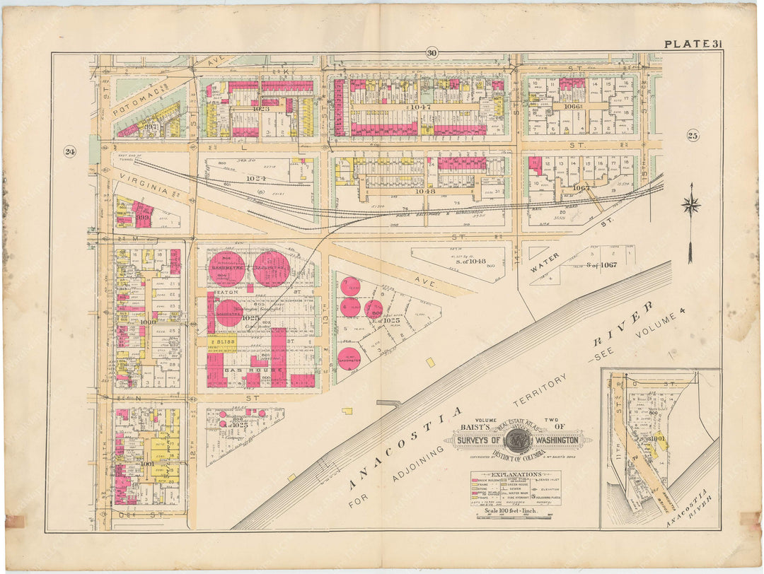 Washington, D.C. 1928, Vol. 2, Inner NE/SE/SW: Plate 031