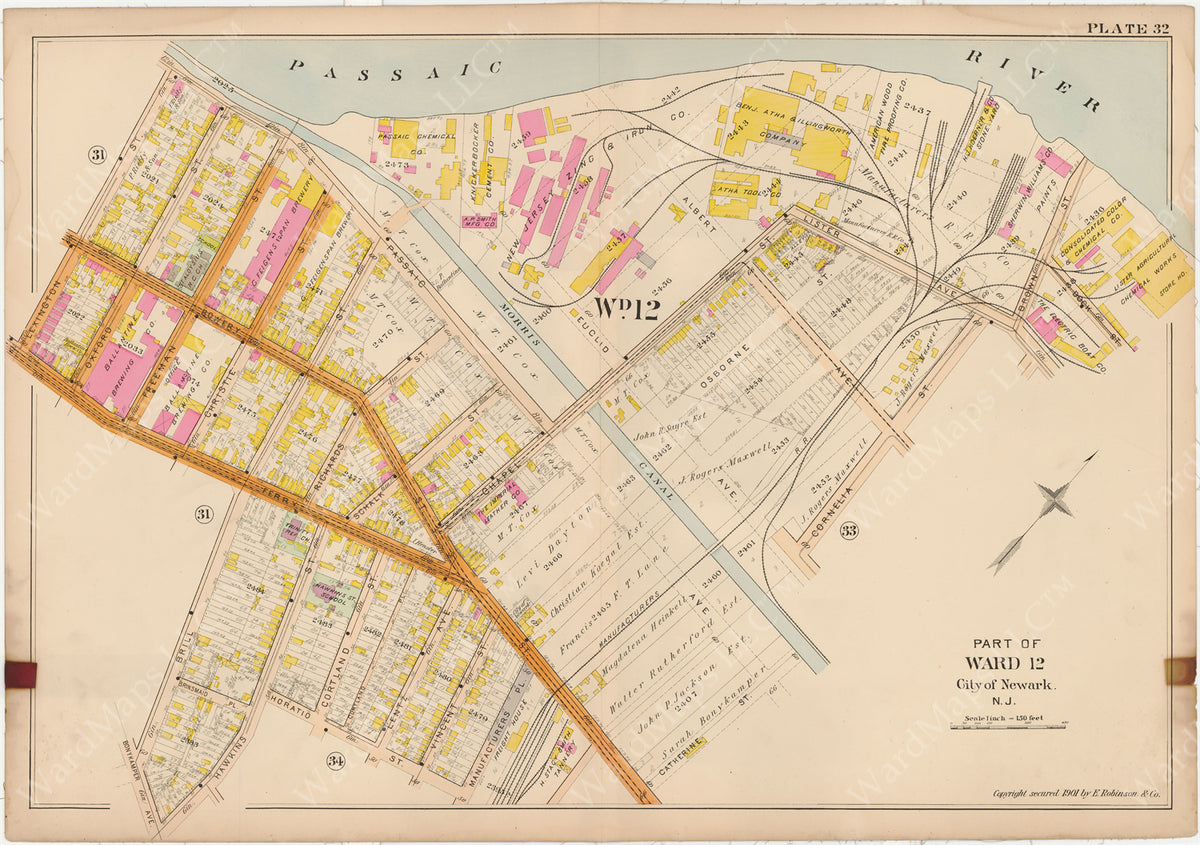 Newark, New Jersey 1901 Plate 032 – WardMaps LLC