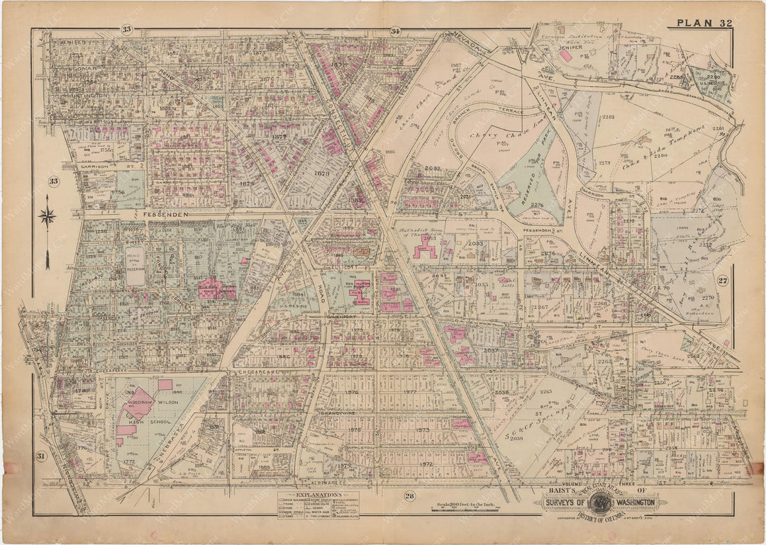 Washington, D.C. 1937 Vol. 3, Outer NW, Plate 032