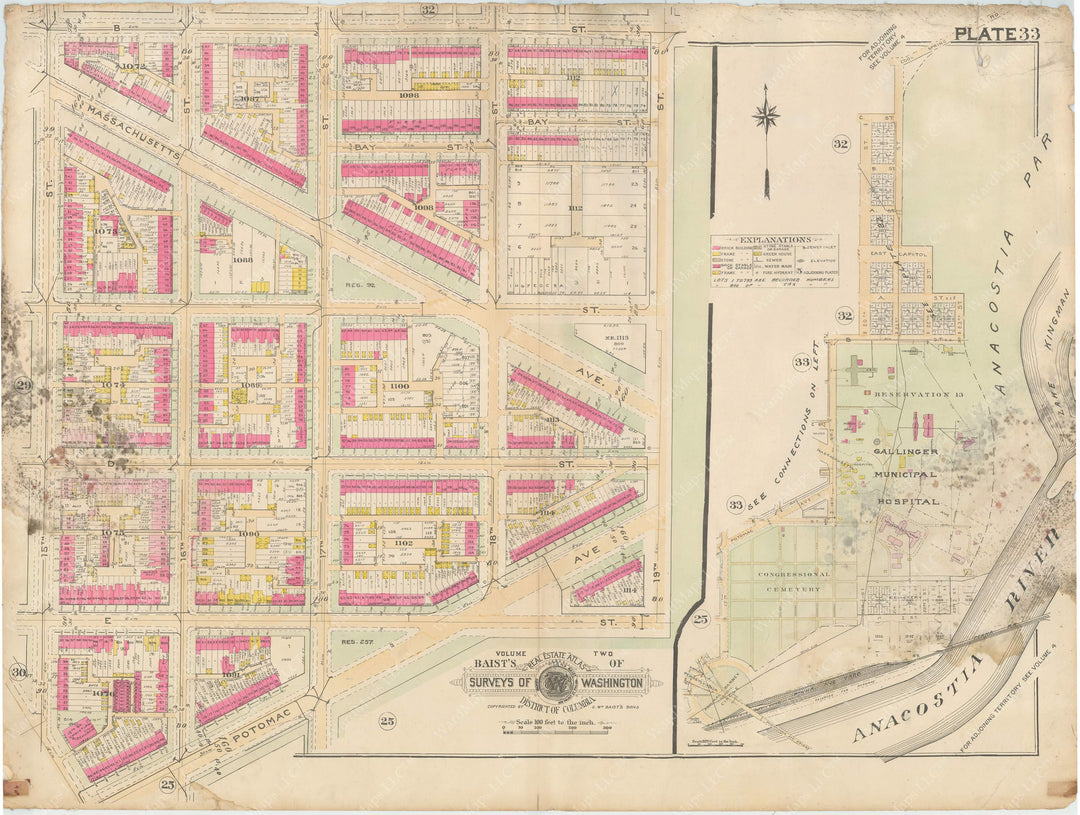 Washington, D.C. 1928, Vol. 2, Inner NE/SE/SW: Plate 033