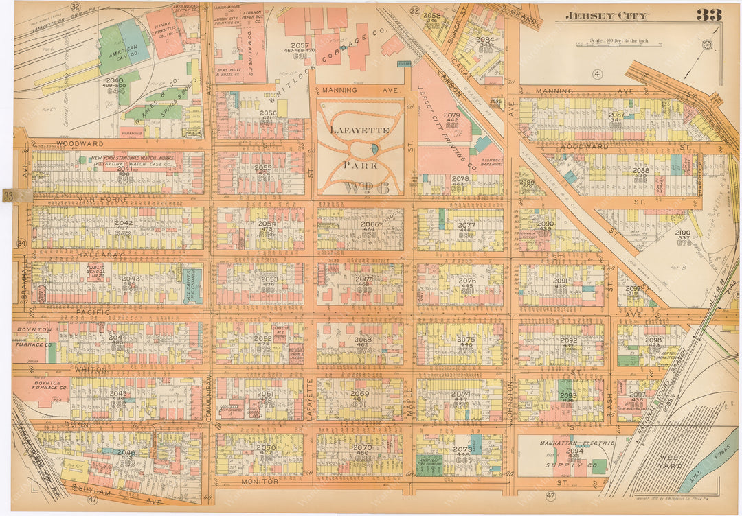 Jersey City, New Jersey 1928 Plate 033