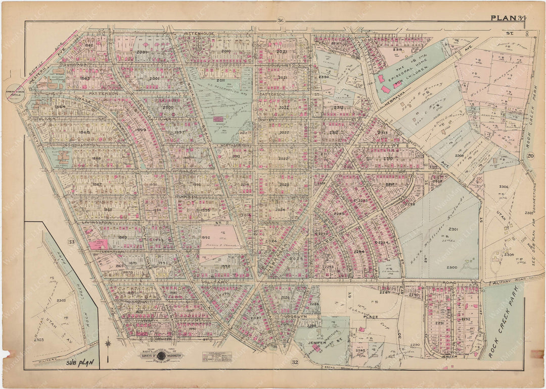 Washington, D.C. 1937 Vol. 3, Outer NW, Plate 034