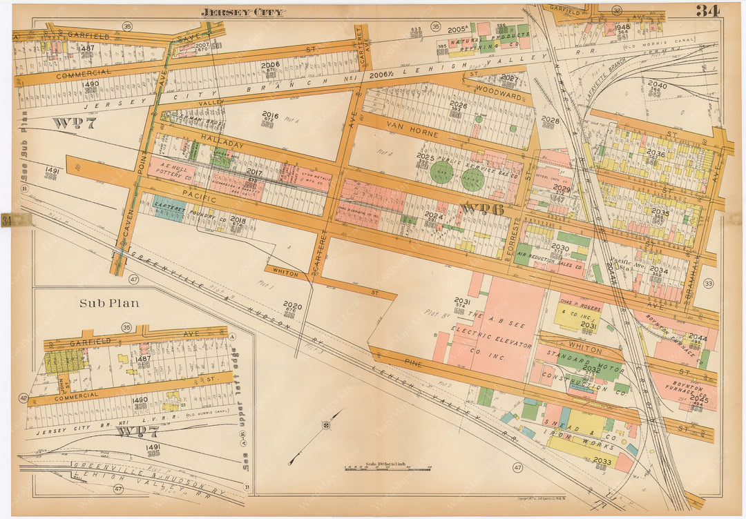 Jersey City, New Jersey 1928 Plate 034