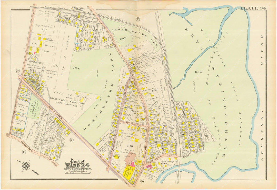 Dorchester, Massachusetts 1910 Plate 034