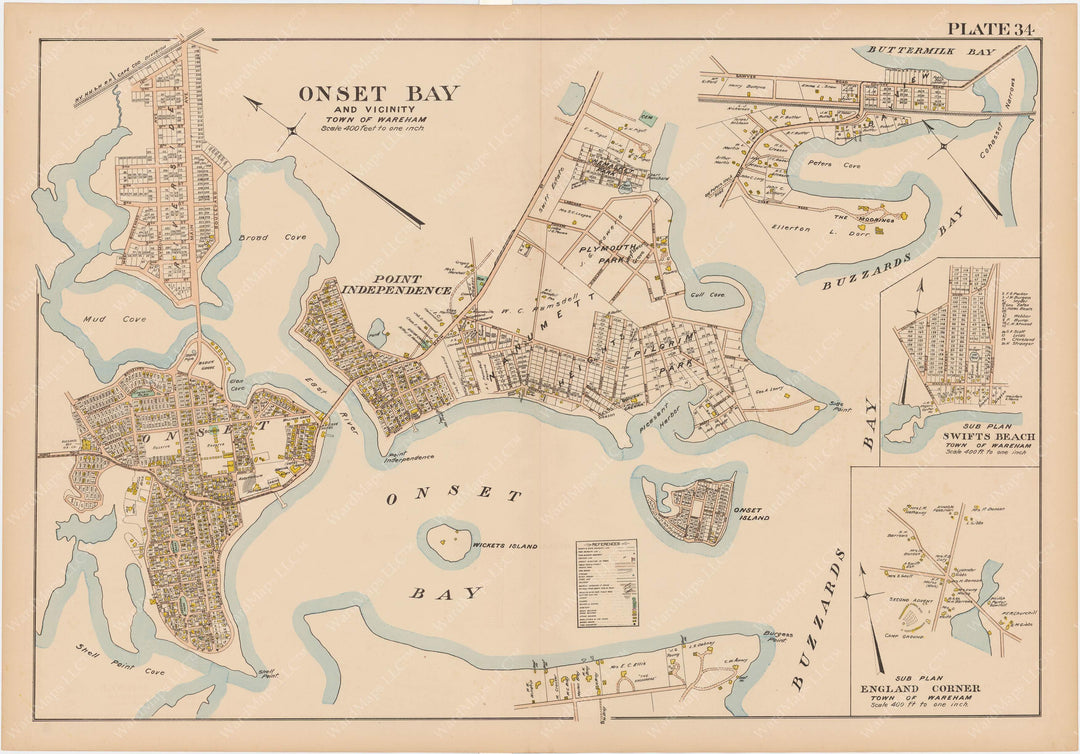 Plymouth County, Massachusetts 1903 Plate 034: Wareham