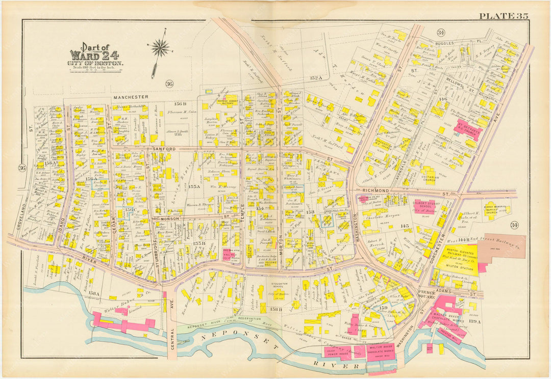 Dorchester, Massachusetts 1910 Plate 035