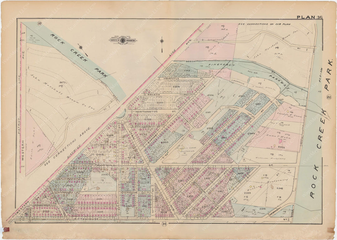 Washington, D.C. 1937 Vol. 3, Outer NW, Plate 036