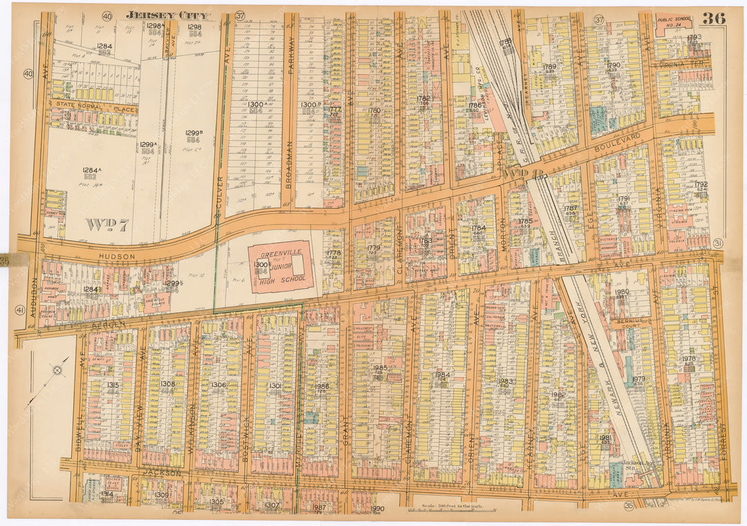 Jersey City, New Jersey 1928 Plate 036