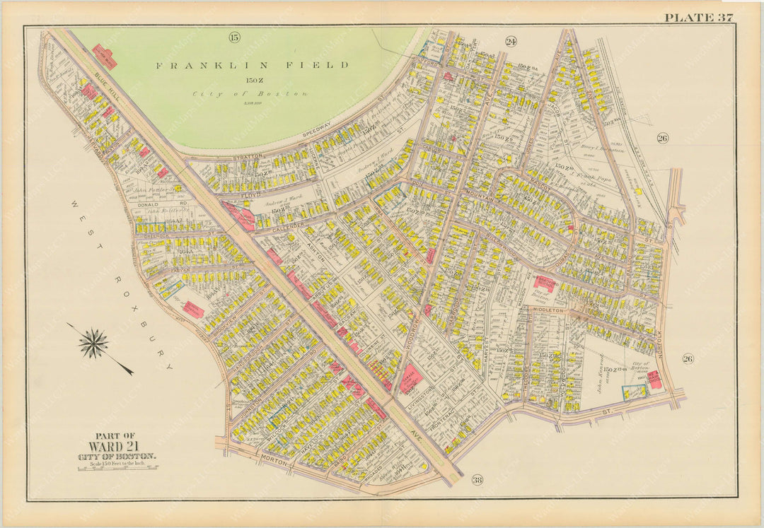 Dorchester, Massachusetts 1918 Plate 037