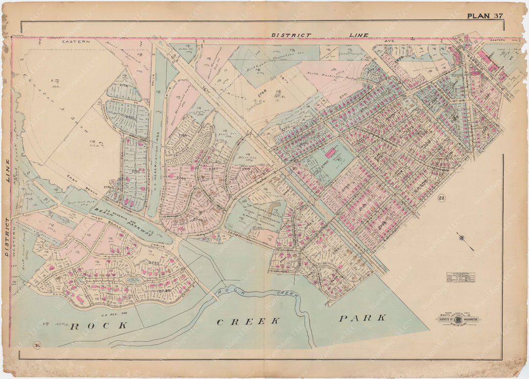 Washington, D.C. 1937 Vol. 3, Outer NW, Plate 037