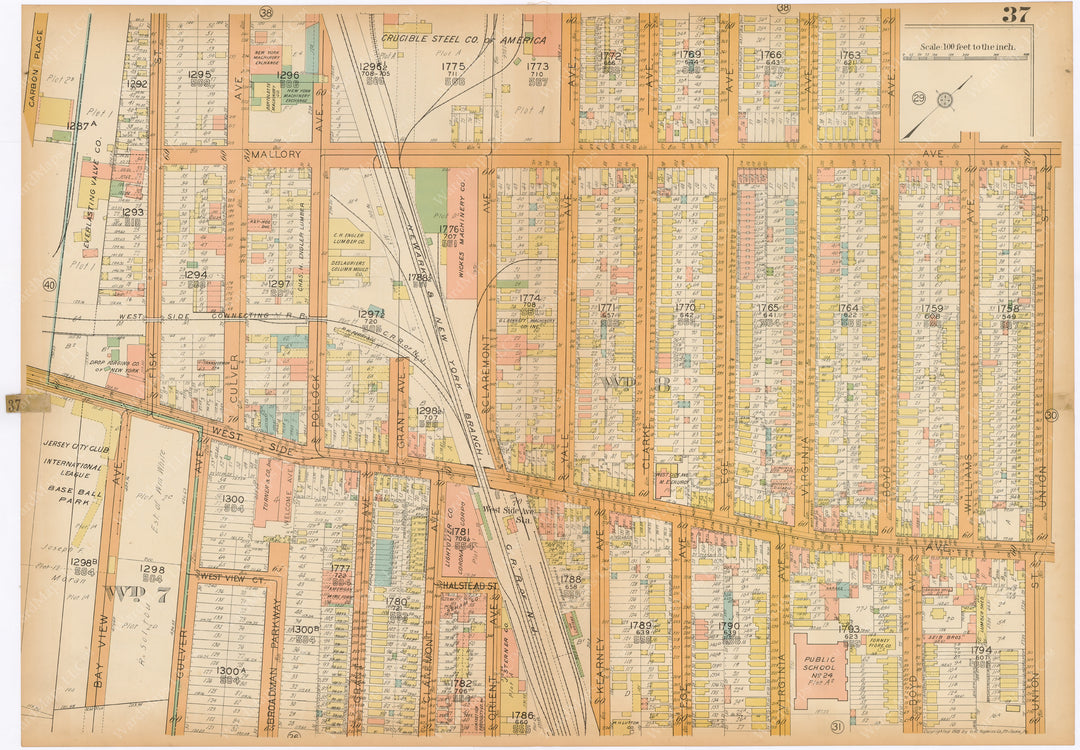 Jersey City, New Jersey 1928 Plate 037