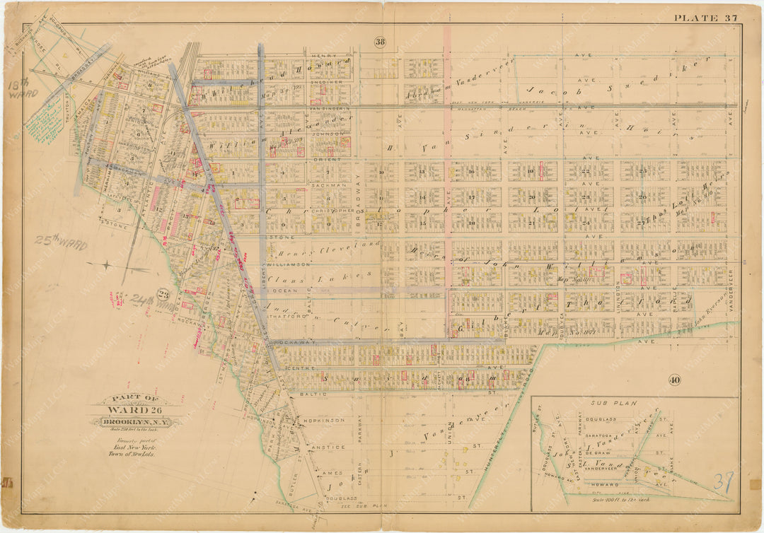 Brooklyn, New York 1886 Plate 037