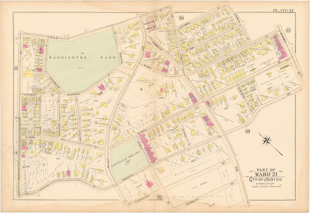 Roxbury, Massachusetts 1895 Plate 037