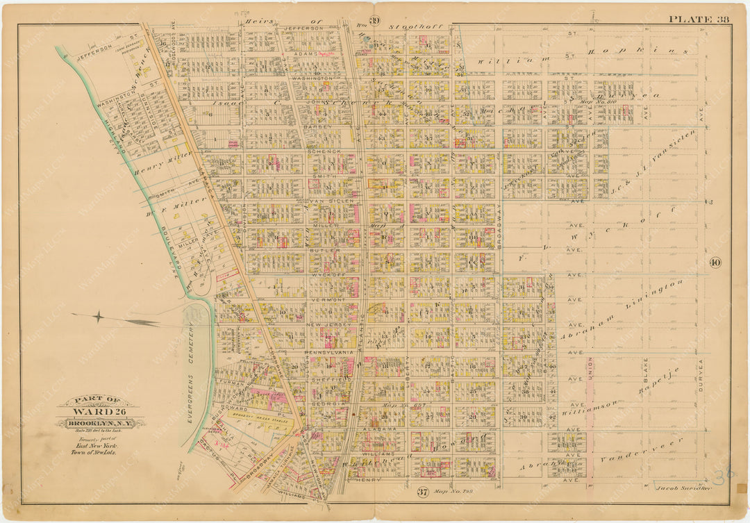 Brooklyn, New York 1886 Plate 038