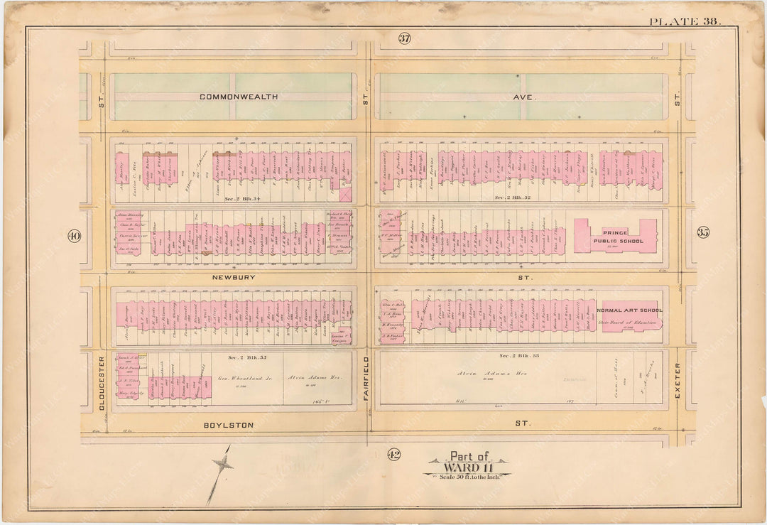 Boston, Massachusetts 1888 Vol. 2 Plate 038