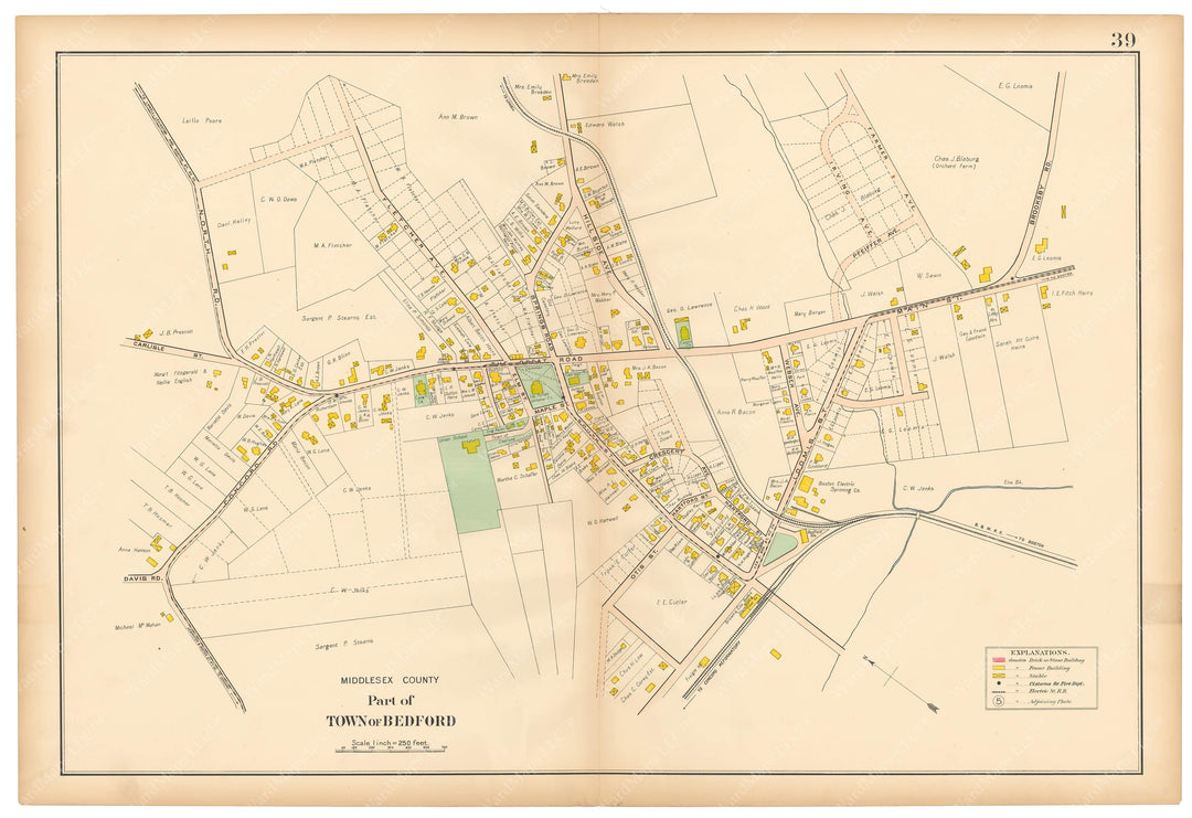 Middlesex County, Massachusetts 1906 Vol. 2: Plate 039 Bedford Center