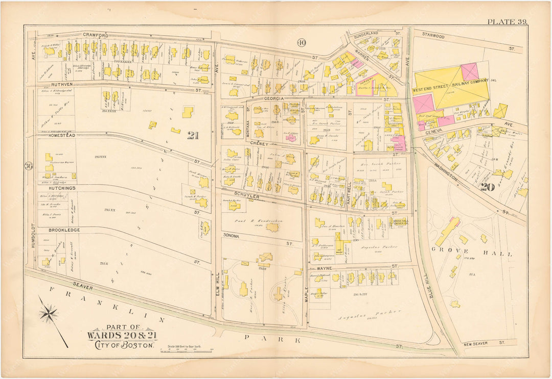 Roxbury, Massachusetts 1895 Plate 039