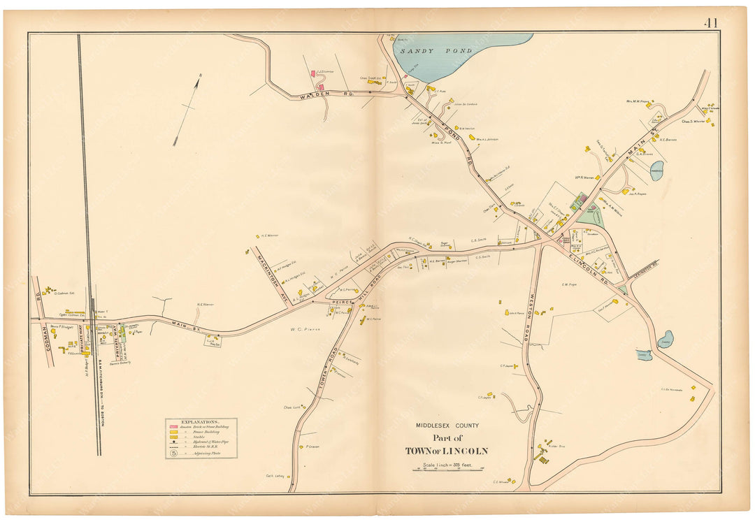 Middlesex County, Massachusetts 1906 Vol. 2: Plate 041 Lincoln