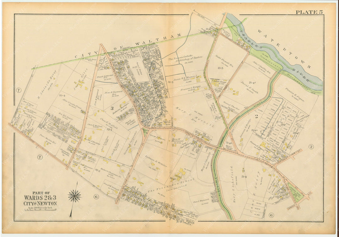 Newton, Massachusetts 1917 Plate 005