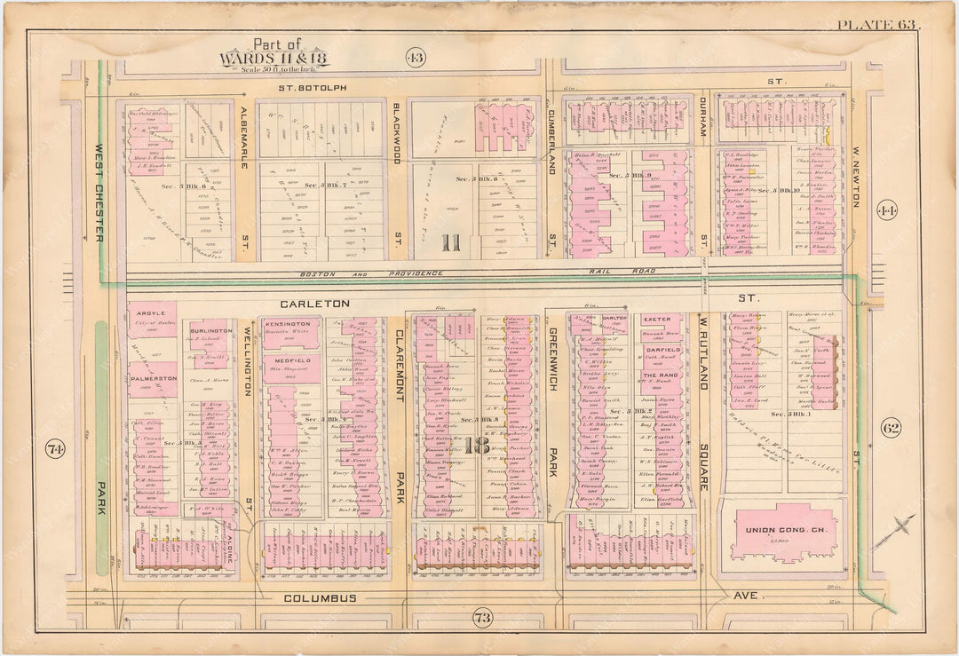 Boston, Massachusetts 1888 Vol. 2 Plate 063