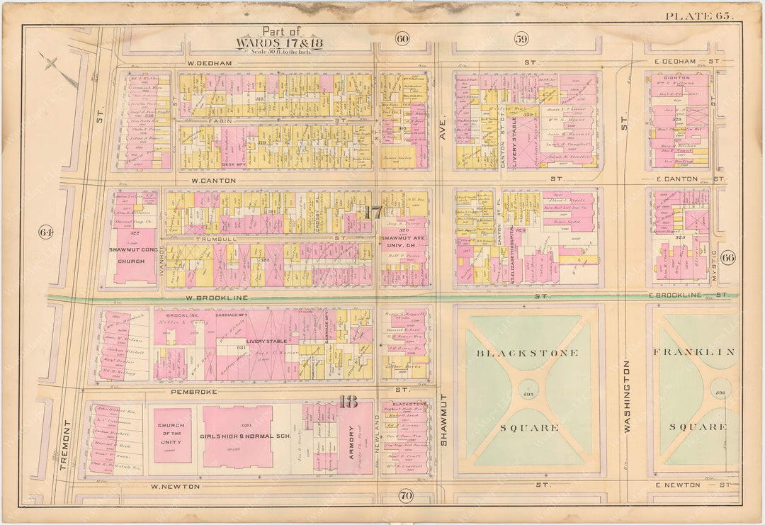 Boston, Massachusetts 1888 Vol. 2 Plate 065