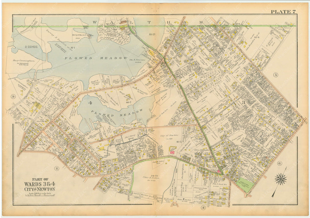 Newton, Massachusetts 1917 Plate 007