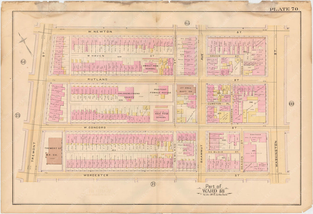 Boston, Massachusetts 1888 Vol. 2 Plate 070