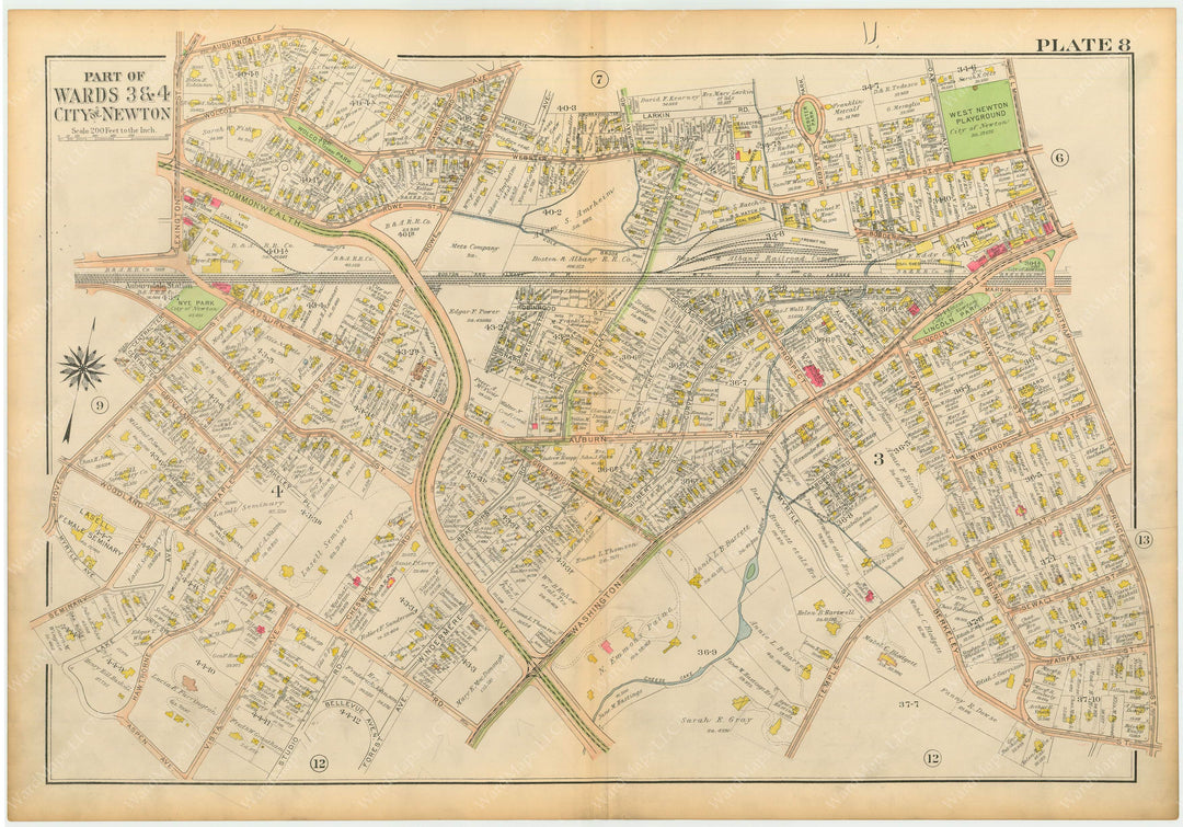 Newton, Massachusetts 1917 Plate 008