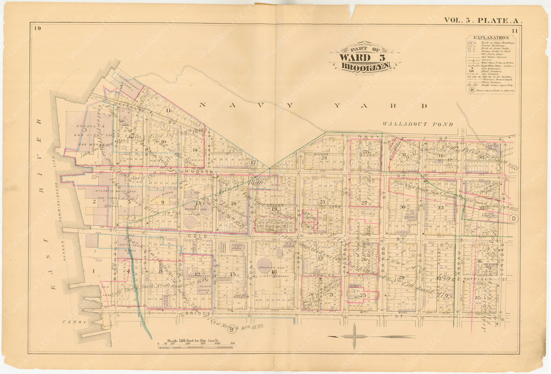 Brooklyn, New York 1880 Vol. 5: Plate A